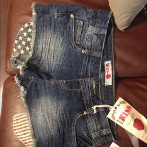 1st kiss shorts American flag size 9 NWT