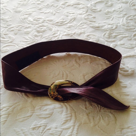 Burgundy belt