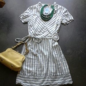REDUCED Pinstripe blue and white dress