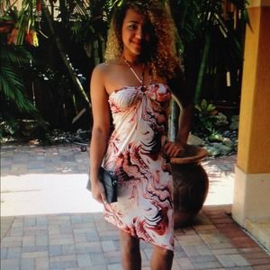 Asymmetrical halter dress