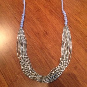 Grey boho necklace