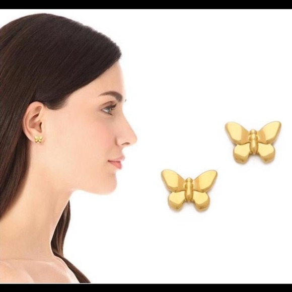NWT! Tory Burch Sylbie Simple Butterfly Earrings