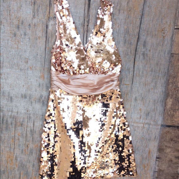 Gold Sequin Dress