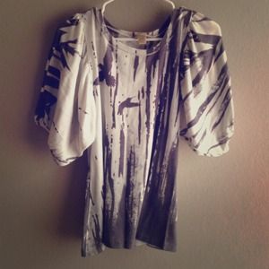 Grey and white shirt!