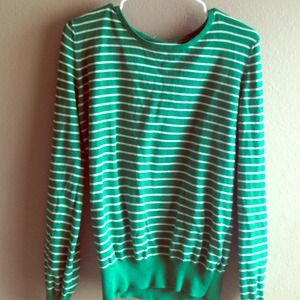 Simple green striped sweater!