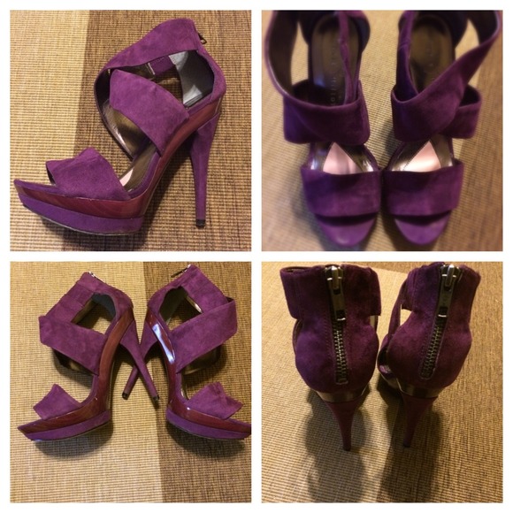 👠 Purple Suede Heels - Picture 2 of 2