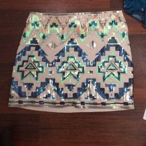 sequin skirt express XS fits small or medium