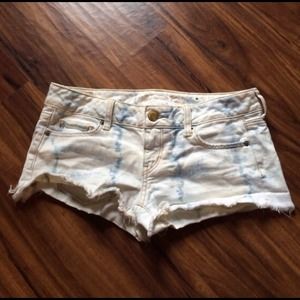 Tie dye cutoff shorts