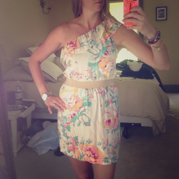 One shoulder summer dress