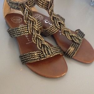 Reduced Jeffrey Campbell beaded sandal