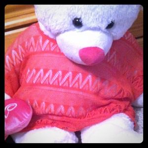 Reddish orange see-through top