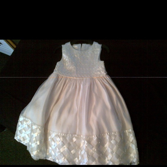 Cream colored party dress little girls
