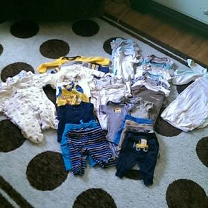 NB & 0-3M Baby Boy Clothes- 40 Peice lot