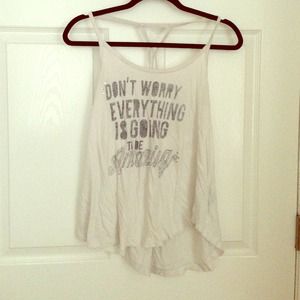 Racer back white flowy tank too