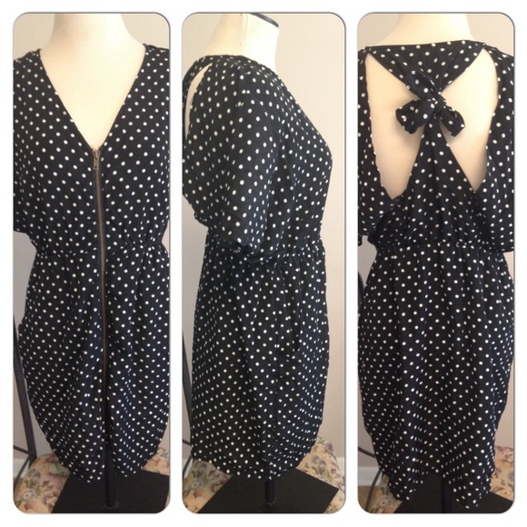 Black and white dot dress