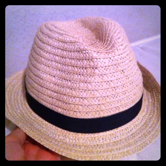Straw fedora hat
