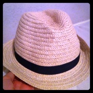 Straw fedora hat