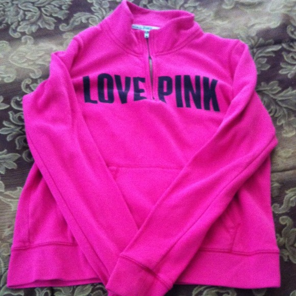 Love pink zip up