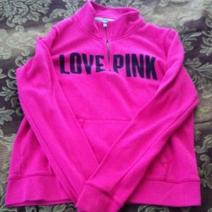 Love pink zip up