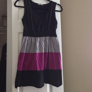 Color block empire waist dress