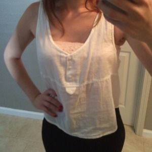 White crop tank from Urban Outfitters