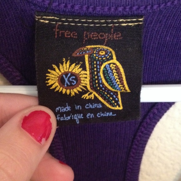 FREE PEOPLE DARK PURPLE THUN KNIT TANK - Picture 2 of 4