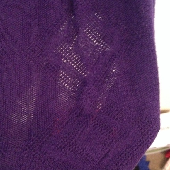 FREE PEOPLE DARK PURPLE THUN KNIT TANK - Picture 3 of 4