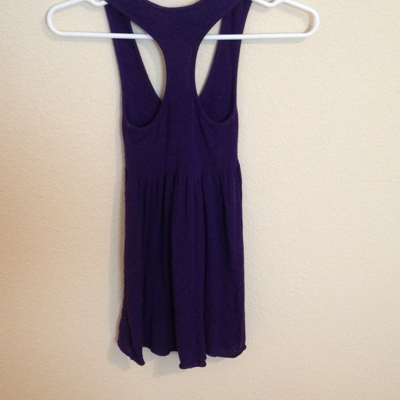 FREE PEOPLE DARK PURPLE THUN KNIT TANK - Picture 4 of 4