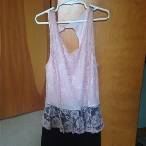 Pink lace dress