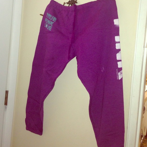 Victoria's Secret "Pink" Purple Sweatpants