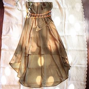 Army Green Hi-Lo Dress