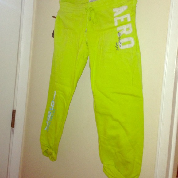 Lime Green Aeropostale Sweatpants