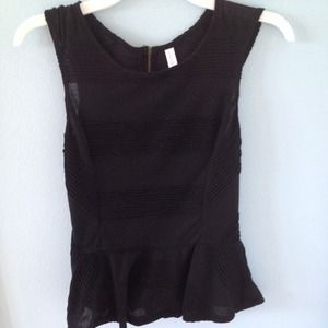 Xhilaration Black Peplum Top.