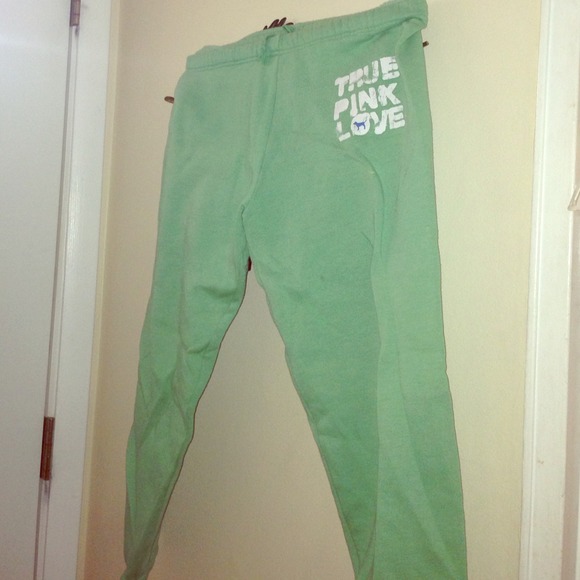 VS "Pink" Green Sweatpants