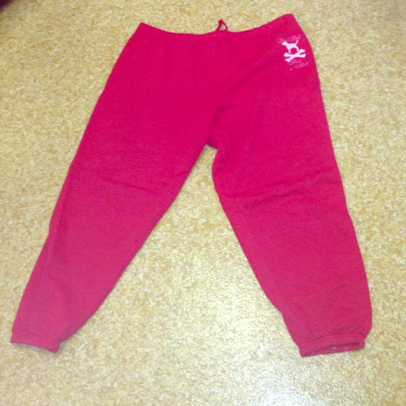 VS "Pink" Red Sweatpants