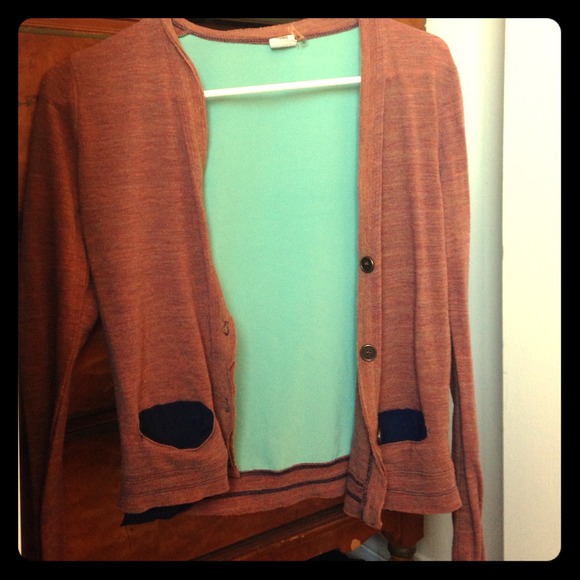 Brown and blue cardigan
