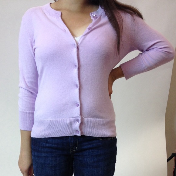 Lilac J.Crew cardigan