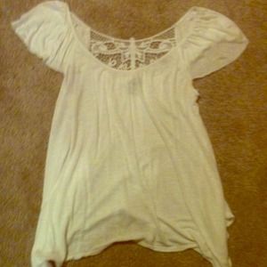 White Butterfly Back Shirt