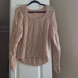 Blush pink cropped sweater