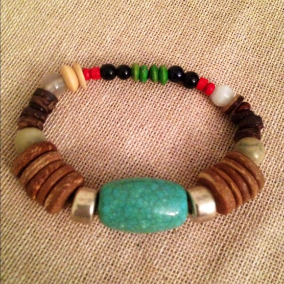 Ethic stretch bracelet- Multi stones