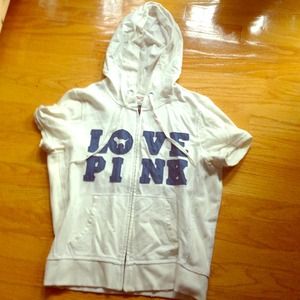 VS "Pink" White and Blue short sleeved zip up