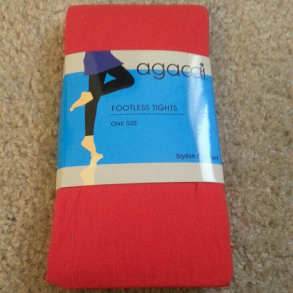 Red Footless Tights