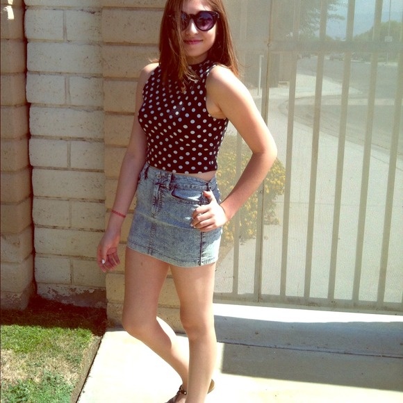 Acid Wash Jean Skirt