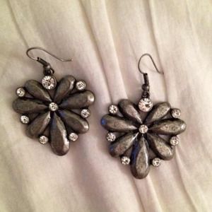 Metal and rhinestone earrings!