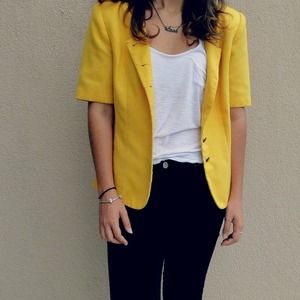 Women KASPER yellow blazer