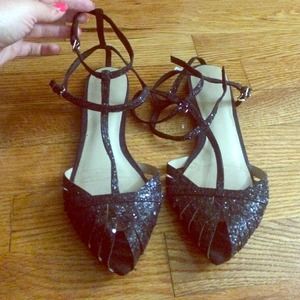 On hold!- Black glitter sandals- Zara Size:8
