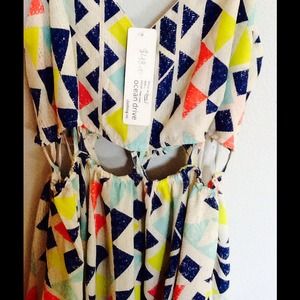 **Host Pick!** Ocean Drive Geo Print cutout Dress