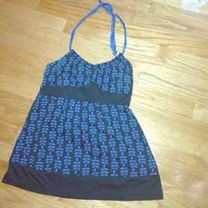 American Eagle blue and green Halter