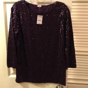 J. Crew sequin tee