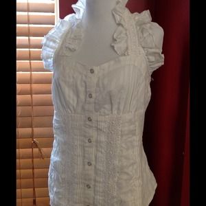 BUNDLED SOLD "Spring Awakening" White Halter Top